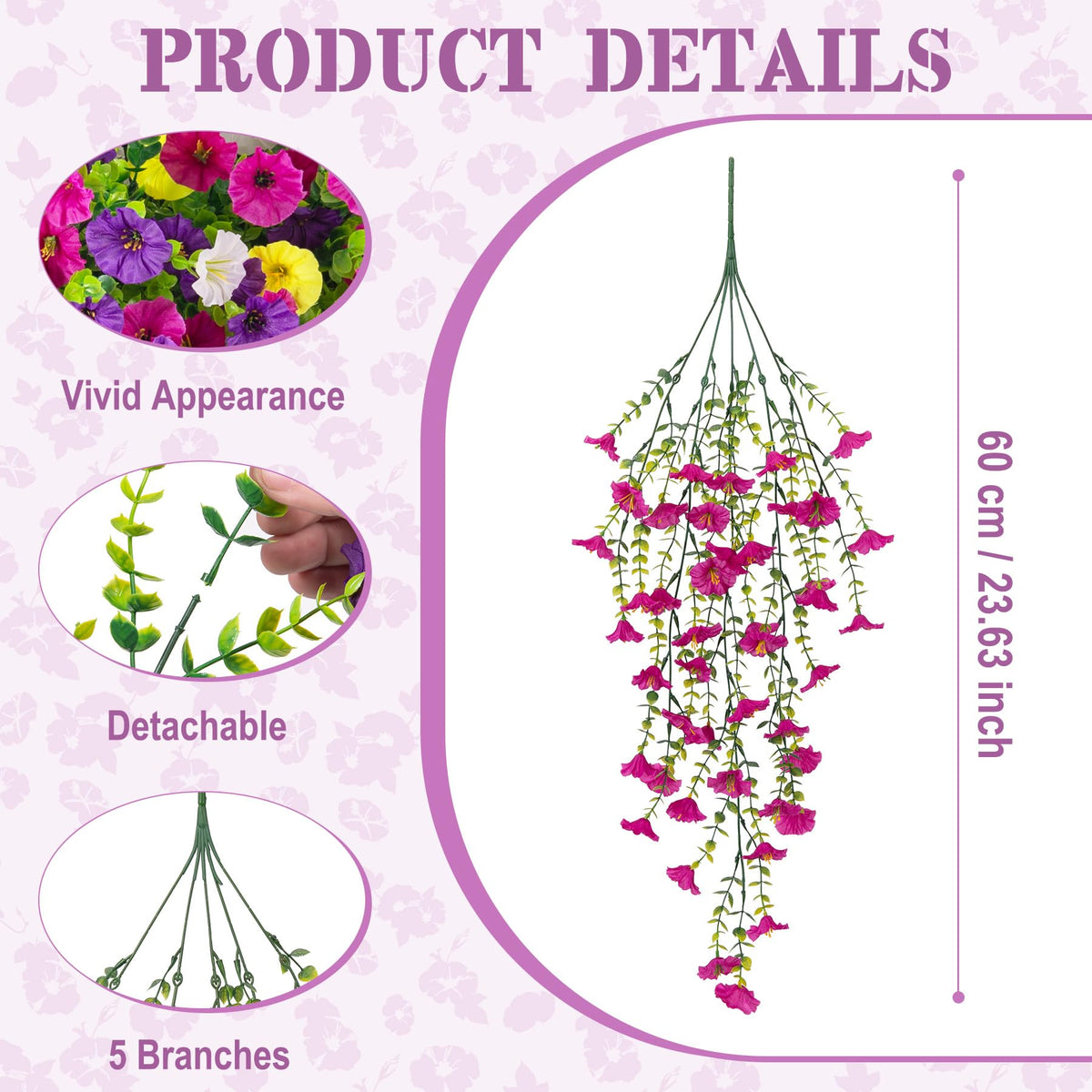 Hrobek UV resistant silk petals ideal for sunlit patios and balconies