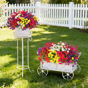 Hrobek outdoor plastic flowers, durable for harsh weather and year-round color.
