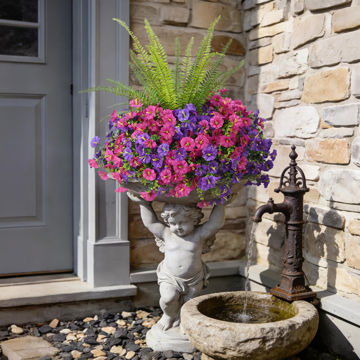 Hrobek outdoor uv-resistant silk flowers endure sun and rain.