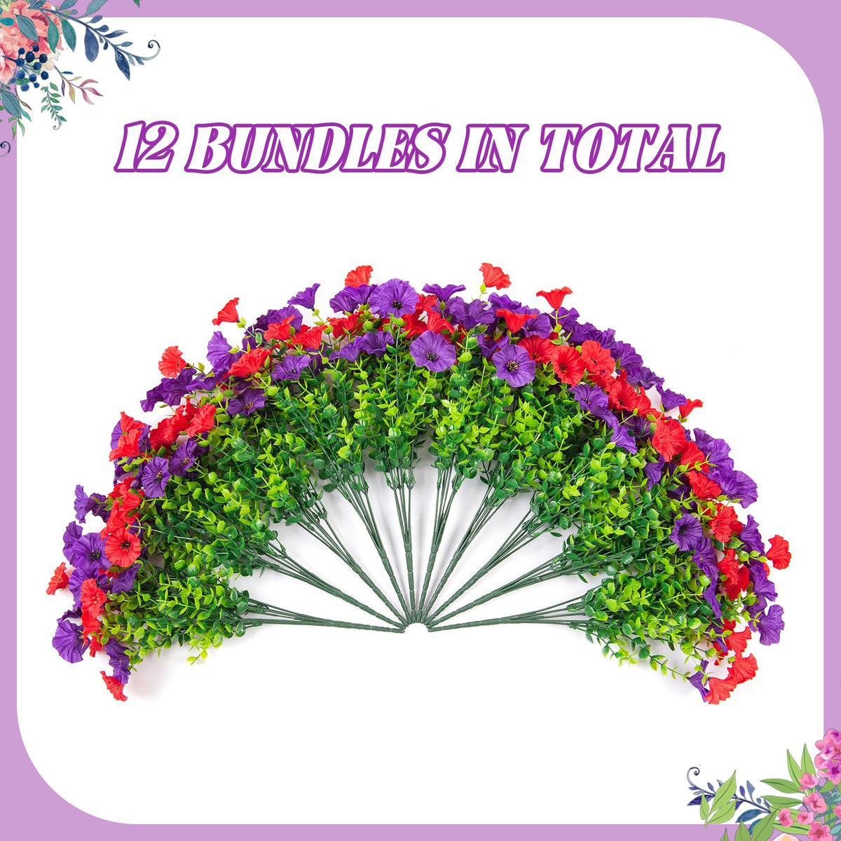 Hrobek weather-resistant faux flowers endure wind and rain without fading