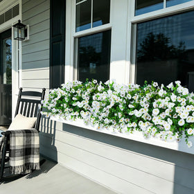 Hrobek window-box hanging-basket setup sparks stylish curb appeal.