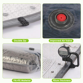 HRSDEIE large bags fit bulky items like blankets for storage.