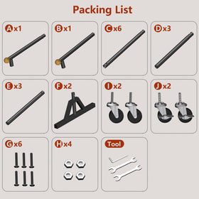 Clear assembly instructions for quick setup of the HRUSGO rack.
