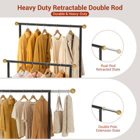 HRUSGO double rod design maximizes vertical storage space