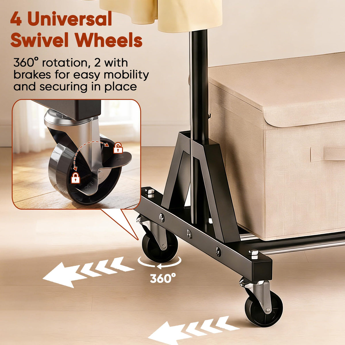HRUSGO rack features powder-coated finish resisting scratches and corrosion.