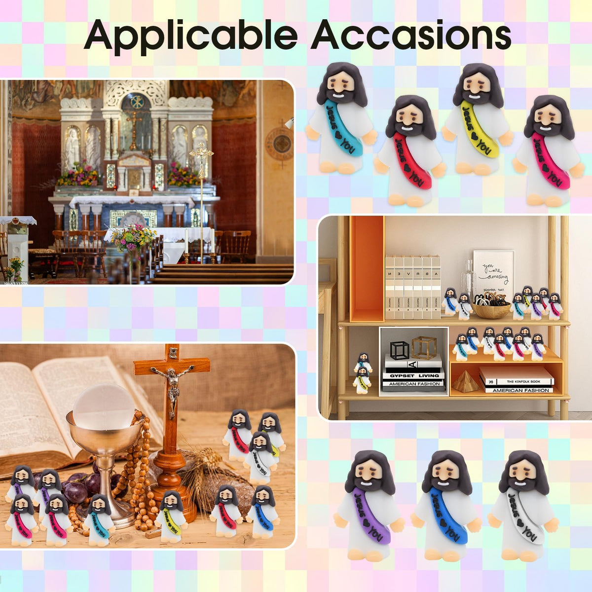 HSDJLXZ versatile religious figurines suitable for church celebrations and artful table decor.