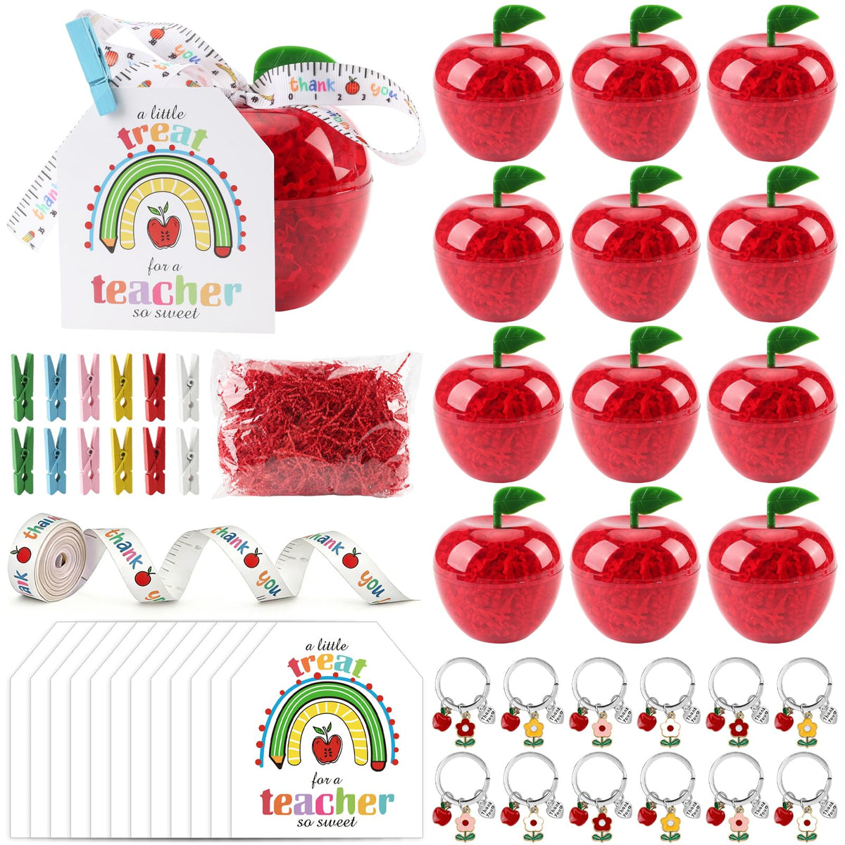 HSDSH apple container clear jar for gifting small treats at school events