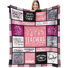 HSEFURNI teacher gift blanket 60x50 with soft touch for cozy moments