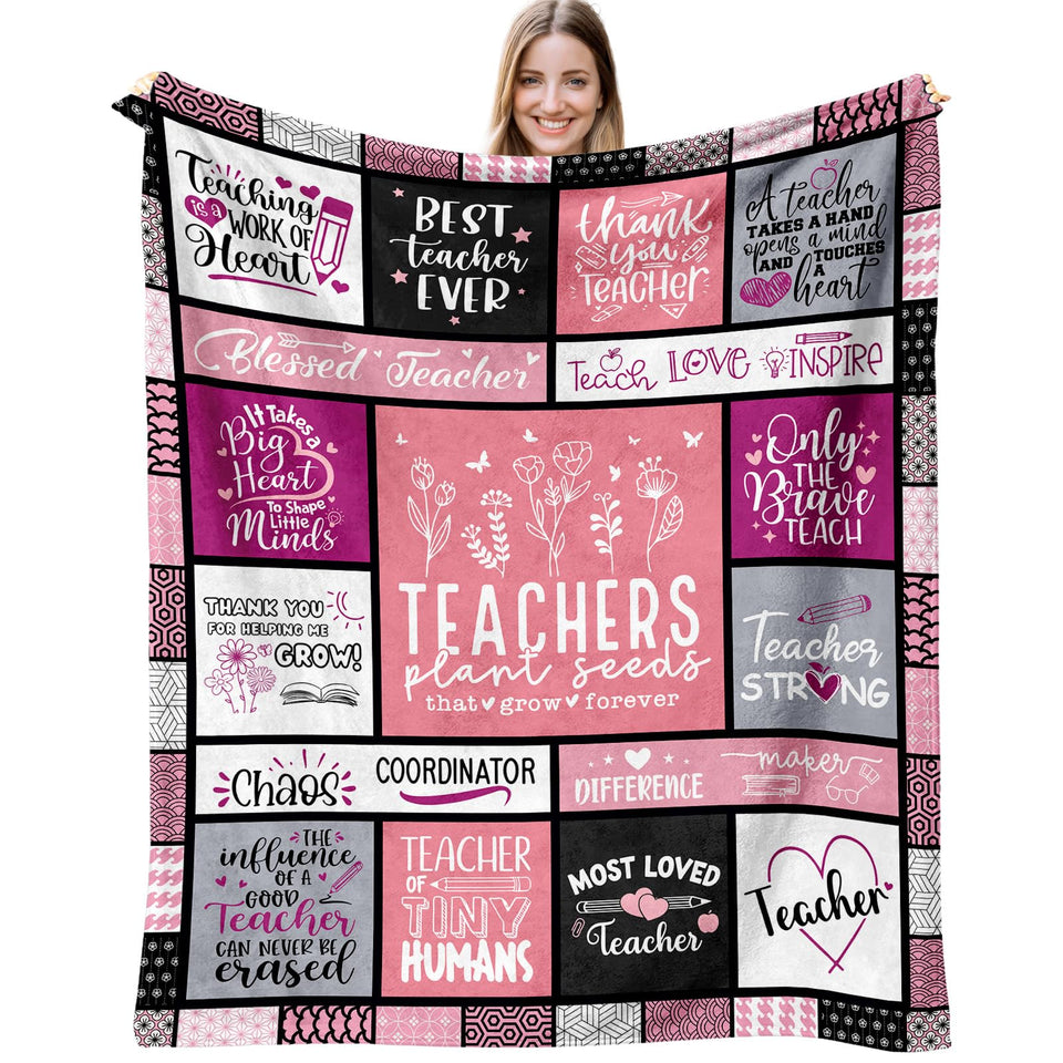 HSEFURNI teacher gift blanket 60x50 with soft touch for cozy moments