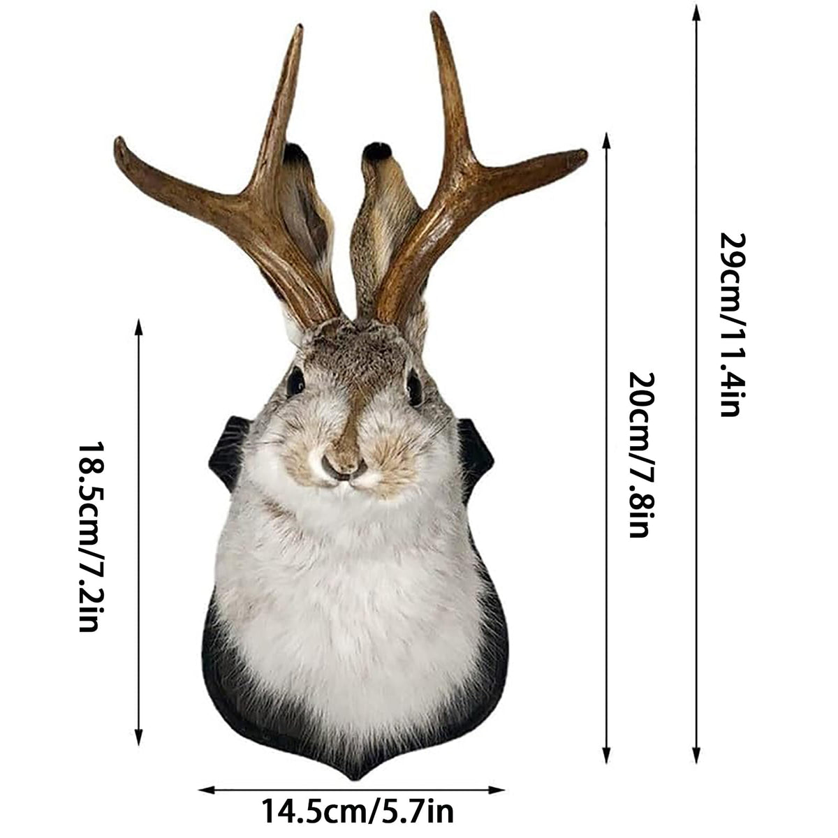 HSOSK resin jackalope head for stylish home decor