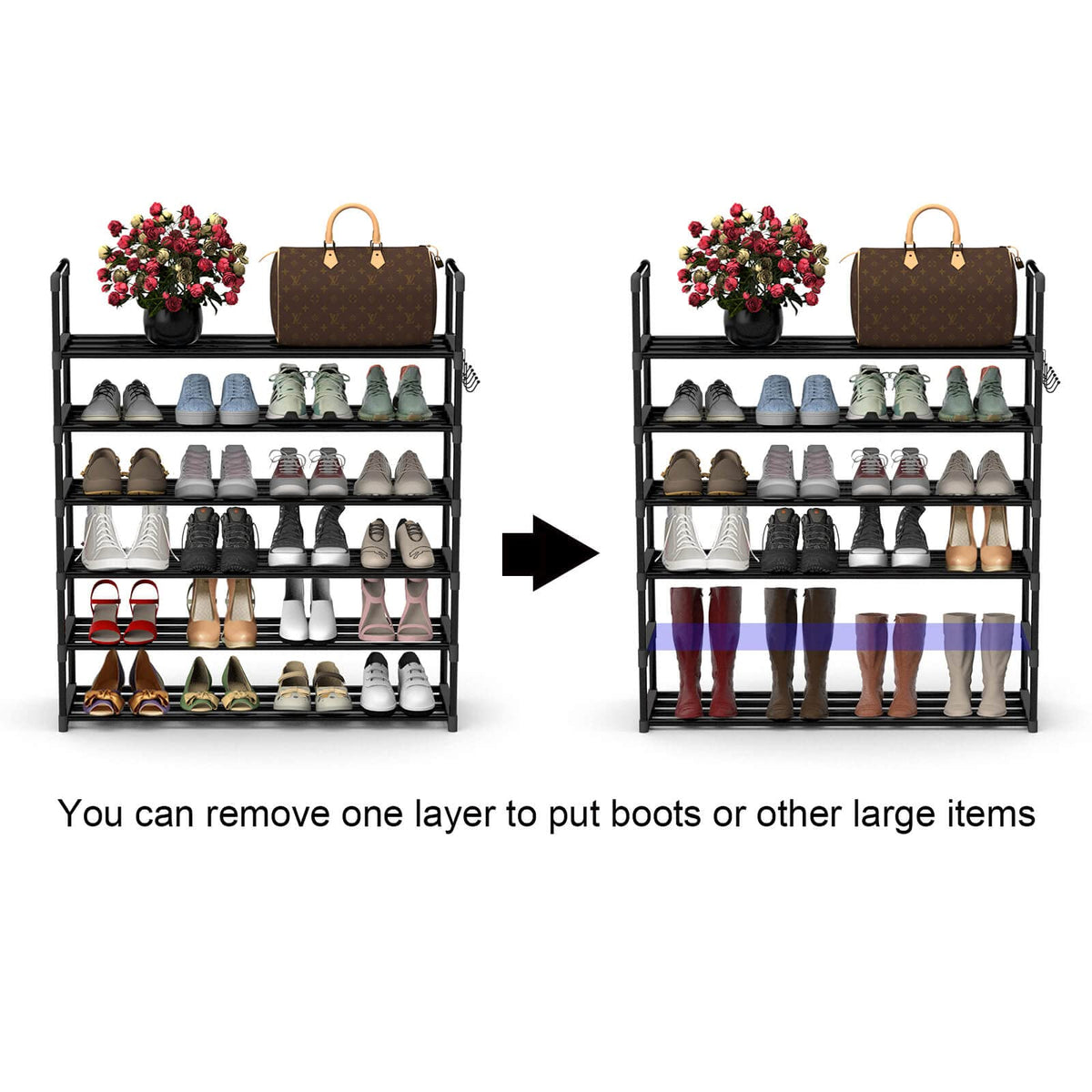 Hsscblet removable shelf highlights flexible boot storage option