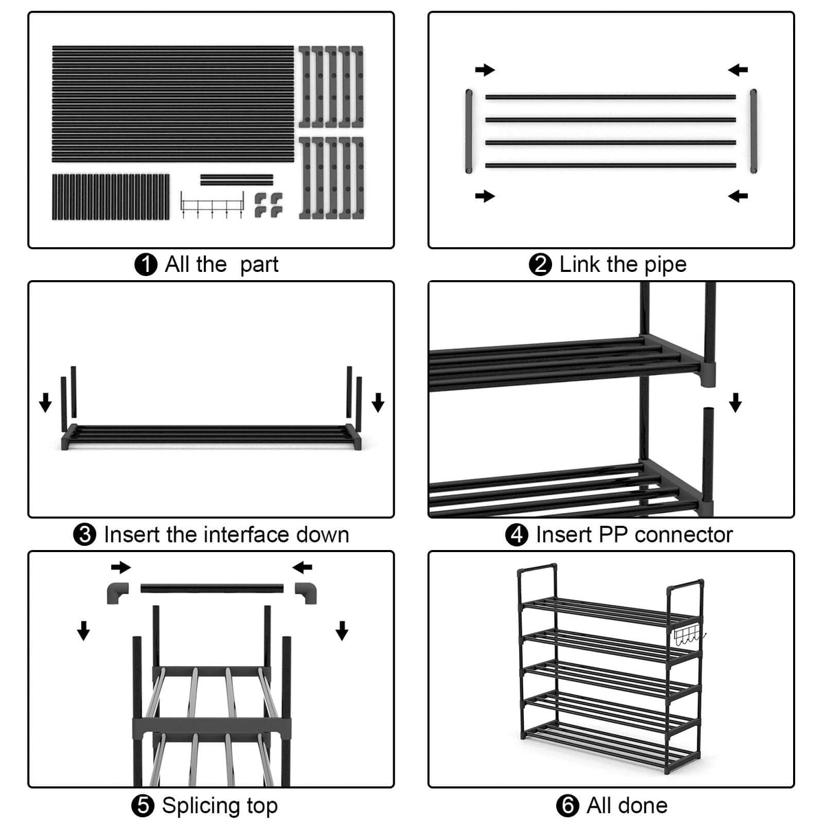 Hsscblet stackable design saves space and expands storage as needed.
