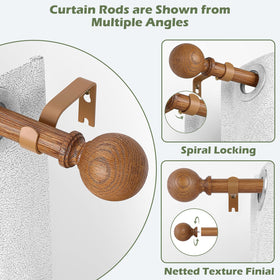HTZON 28-48 inch adjustable set fits most windows with flexible sizing.