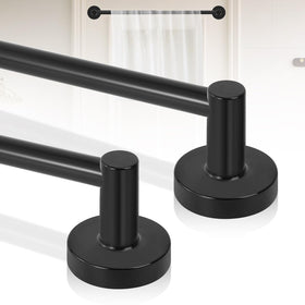 HTZON black magnetic curtain rod package included, ready for quick setup.