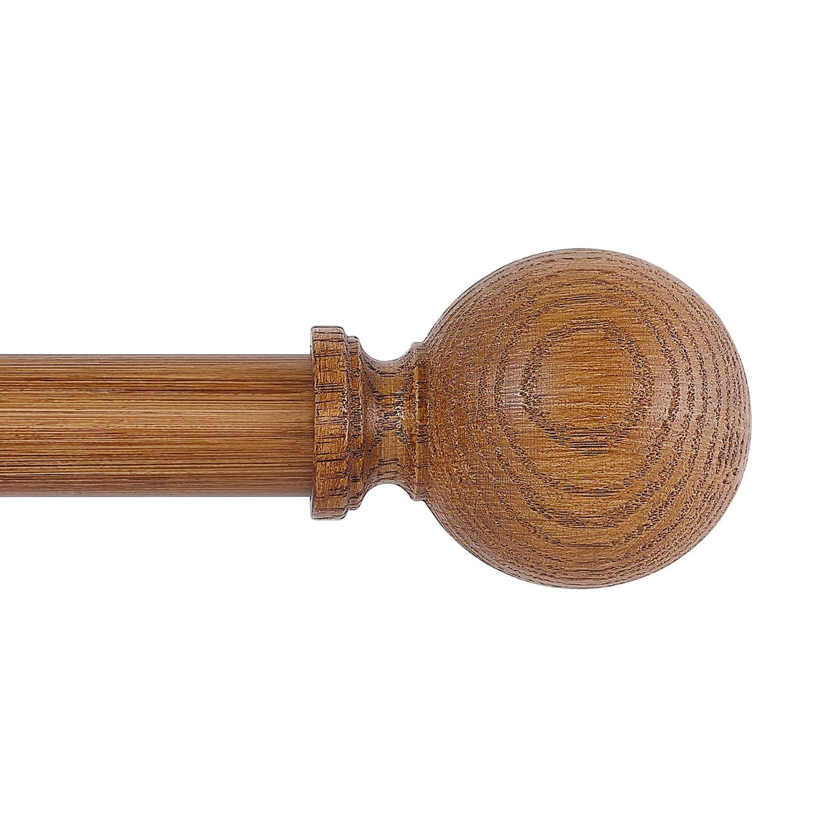 HTZON brown wood grain ball rod set adds rustic charm to windows