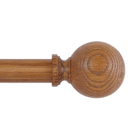 HTZON brown wood grain ball rod set adds rustic charm to windows
