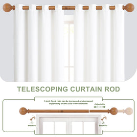 HTZON farmhouse-style curtain rod complements cozy living spaces and kitchens.