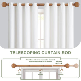 HTZON adjustable length accommodates 36–88 inch windows