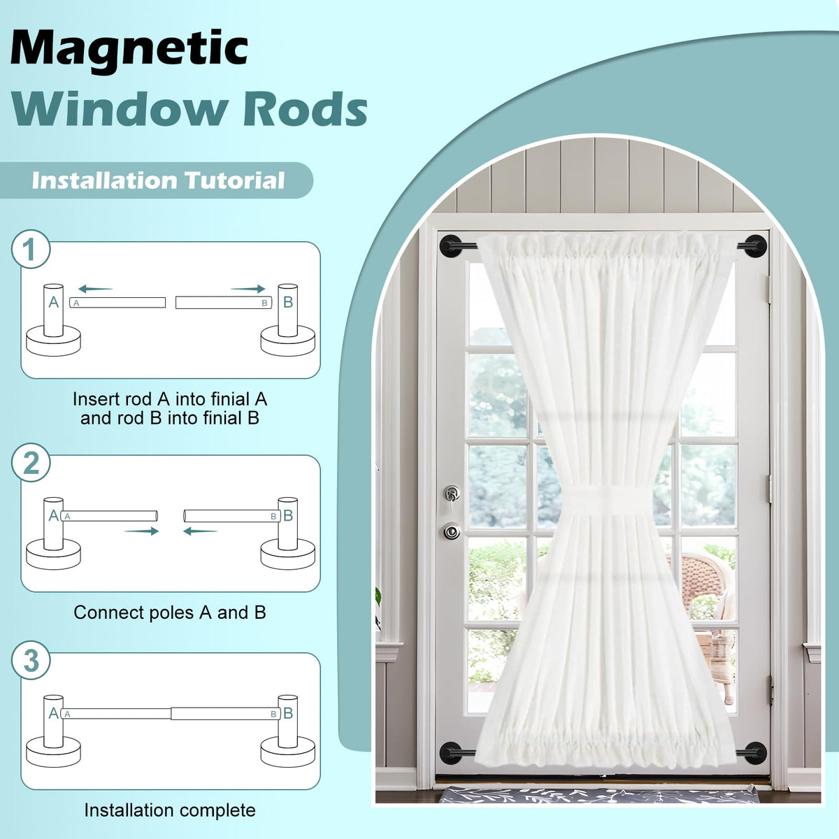 HTZON magnetic towel bar in kitchen setup.