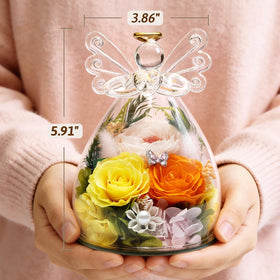HUACHIPLUS butterfly and pearl accents on preserved roses for a luxury touch.