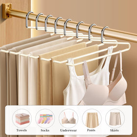 HUADYMEET versatile storage hanger for pants and skirts in closet