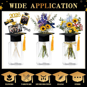 Huaerle BPA-free plastic jars offer safe, lightweight centerpieces for outdoor events.