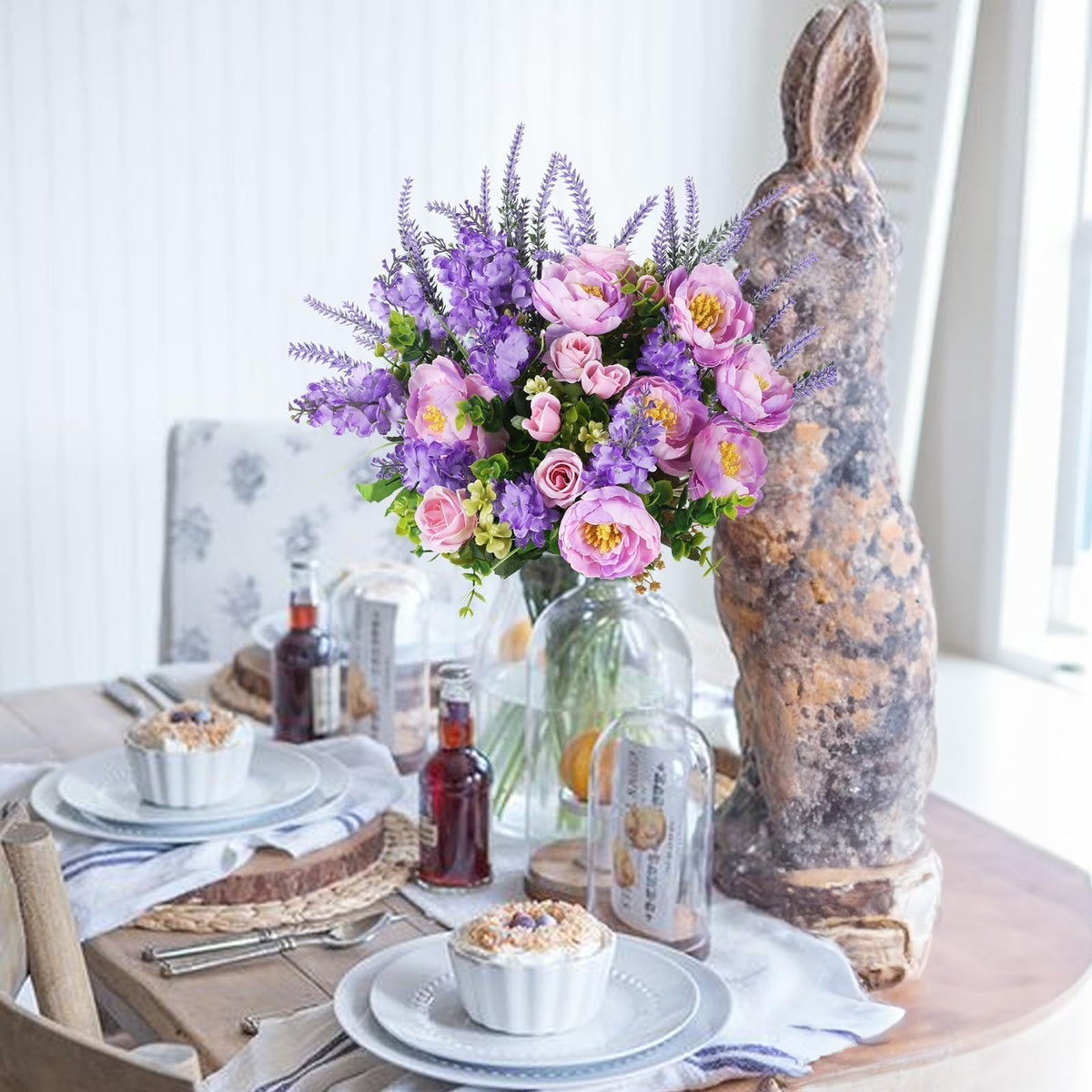 HUAESIN artificial bouquet stays pollen-free and kid-friendly
