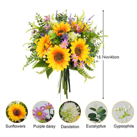 HUAESIN cemetery friendly display of sunflowers for memorial decor