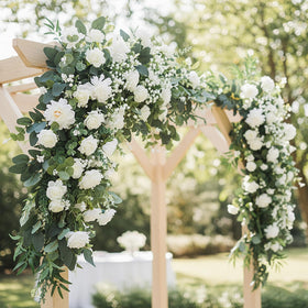 HUAHUA artificial bouquet assembly for custom wedding decor ideas.