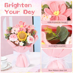 HUAHUA Crocheted Bouquet assembled in a box for quick display