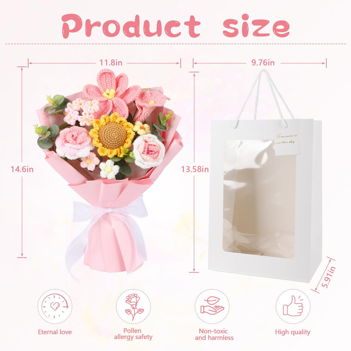 HUAHUA Crocheted Bouquet on a dining table as timeless decor