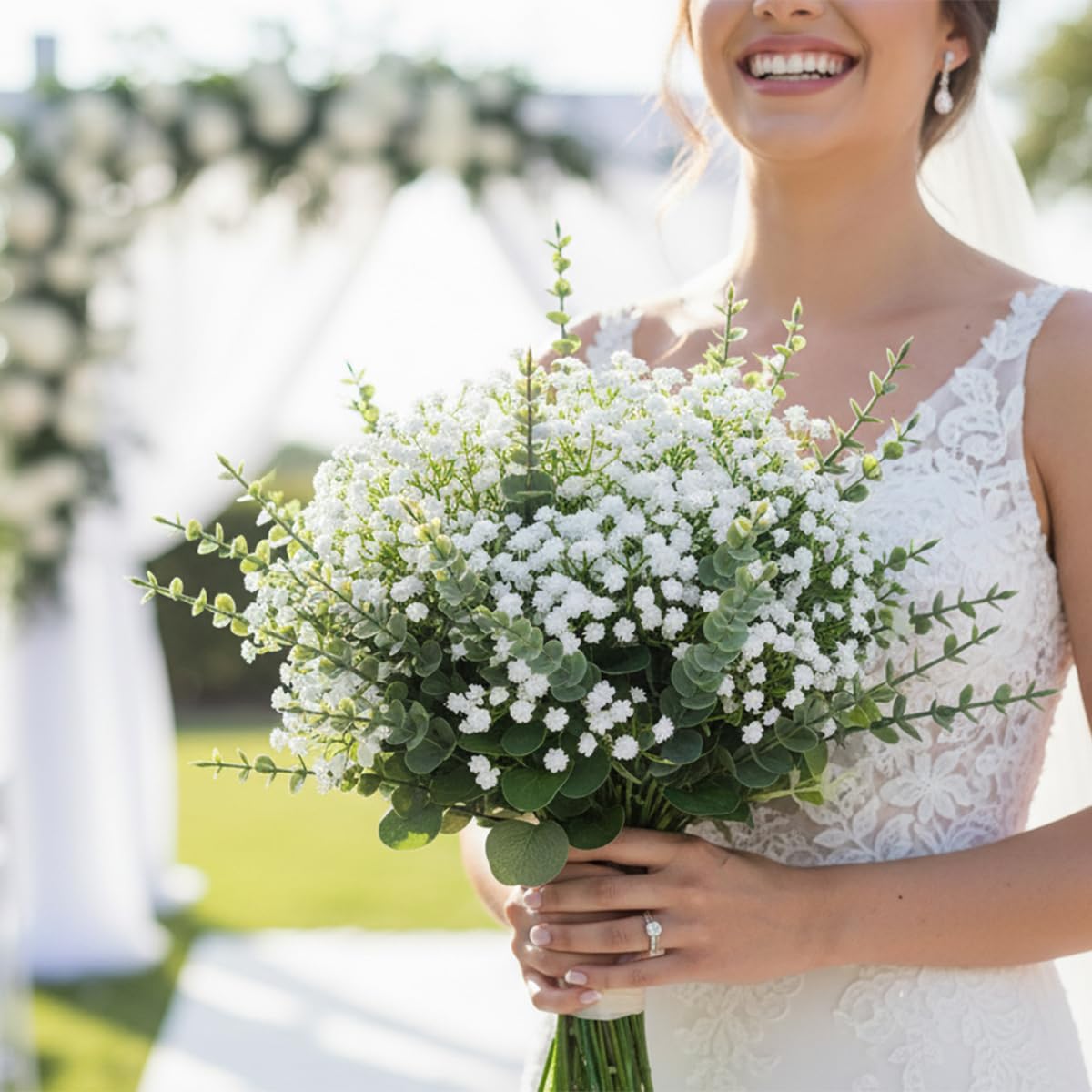 HUAHUA wedding decor ideas with long-lasting artificial stems.