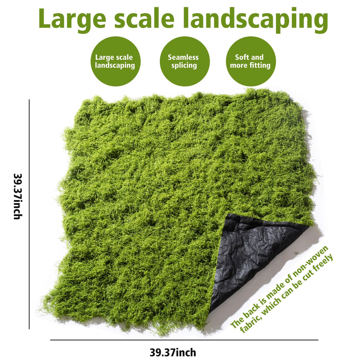 Light green version of Huamanyuancraft moss mat for spring displays