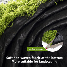 Close-up texture of Huamanyuancraft artificial moss mat showing realistic fibers