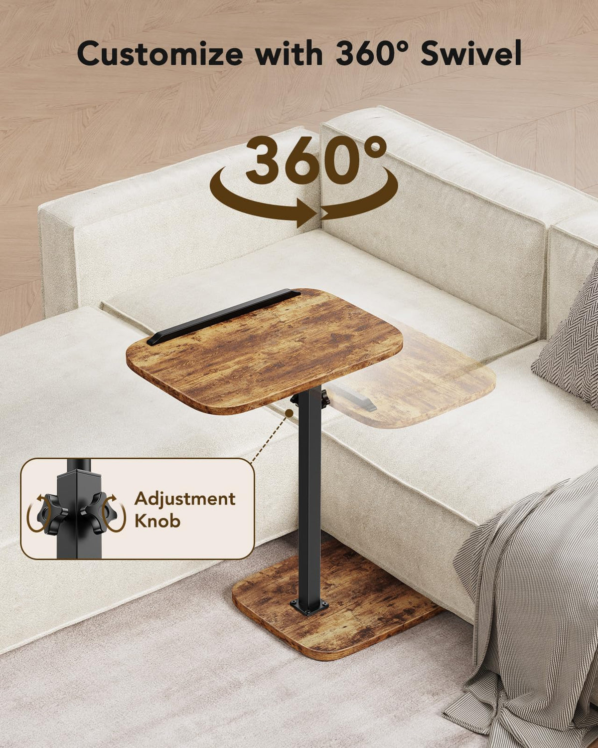 HUANUO crossbeam-sturdy construction enhances overall stability during meals or work.
