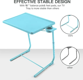 Height and tilt adjustments for ergonomic viewing with HUANUO tray.