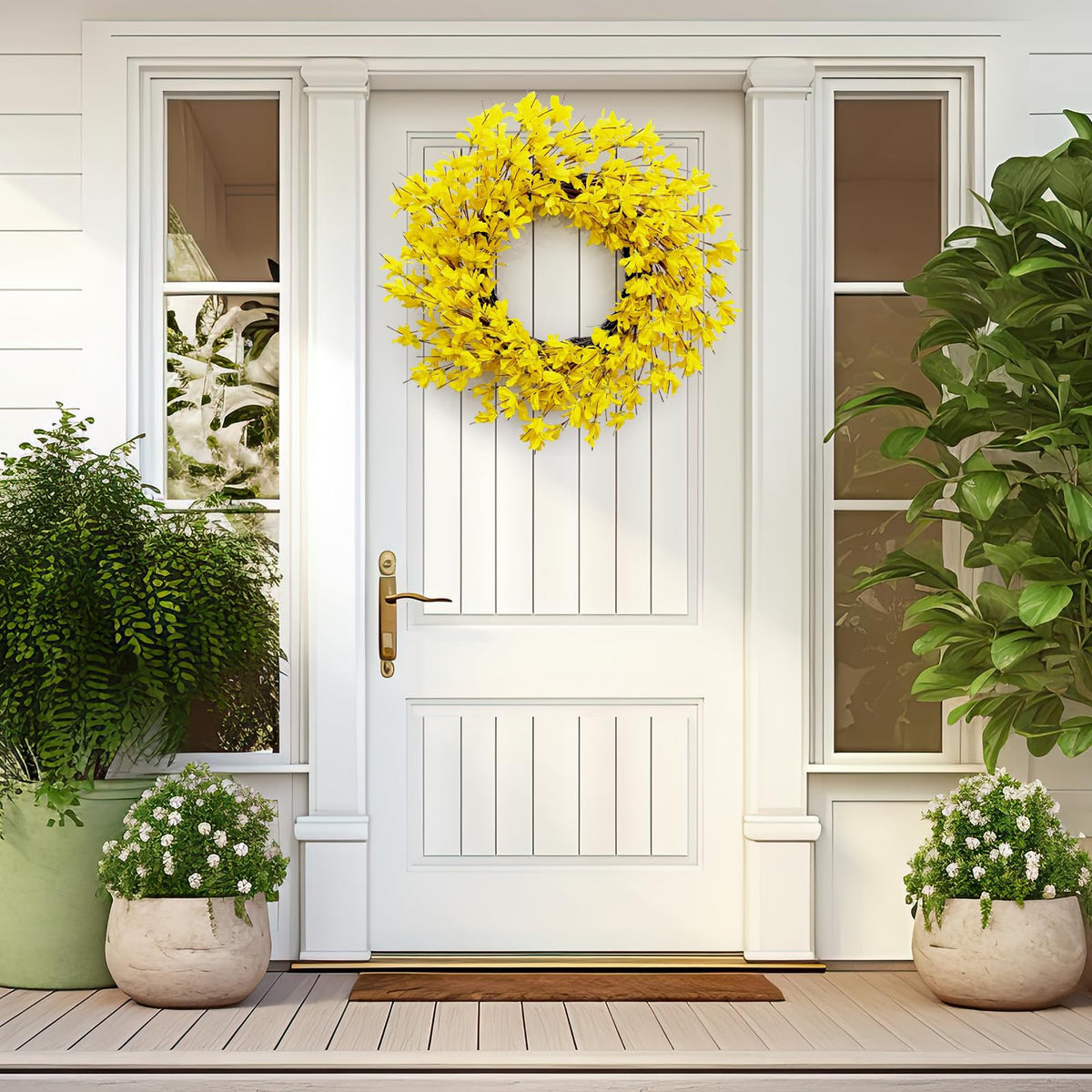 Huashen handcrafted wreaths deliver lifelike color with minimal upkeep.