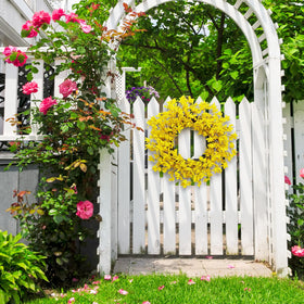 Huashen wreath suits doors or walls for season ready decor.