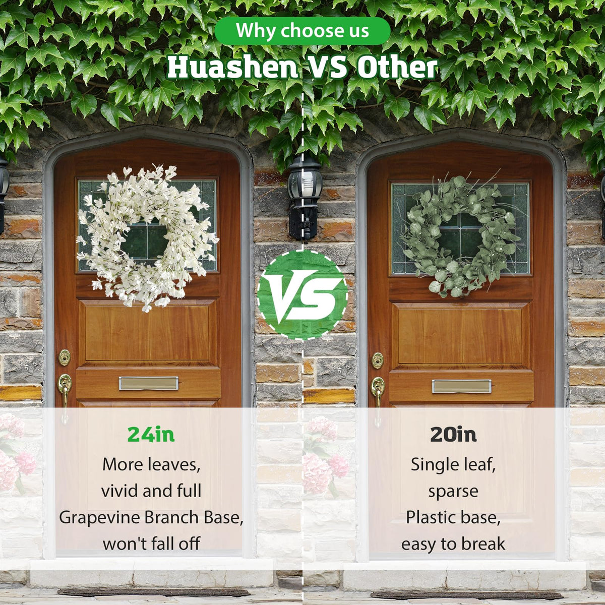 Huashen window display wreath brings spring freshness to interiors.