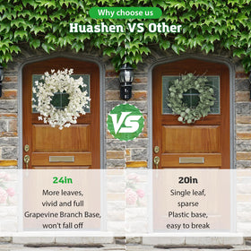 Huashen window display wreath brings spring freshness to interiors.