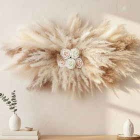 HUASHIYE 36-38 inch pampas wall decor assembly ready for quick styling