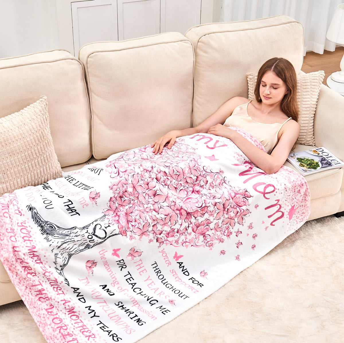 HUBSERUG gift-packaged blanket ready for mom, perfect for celebrations