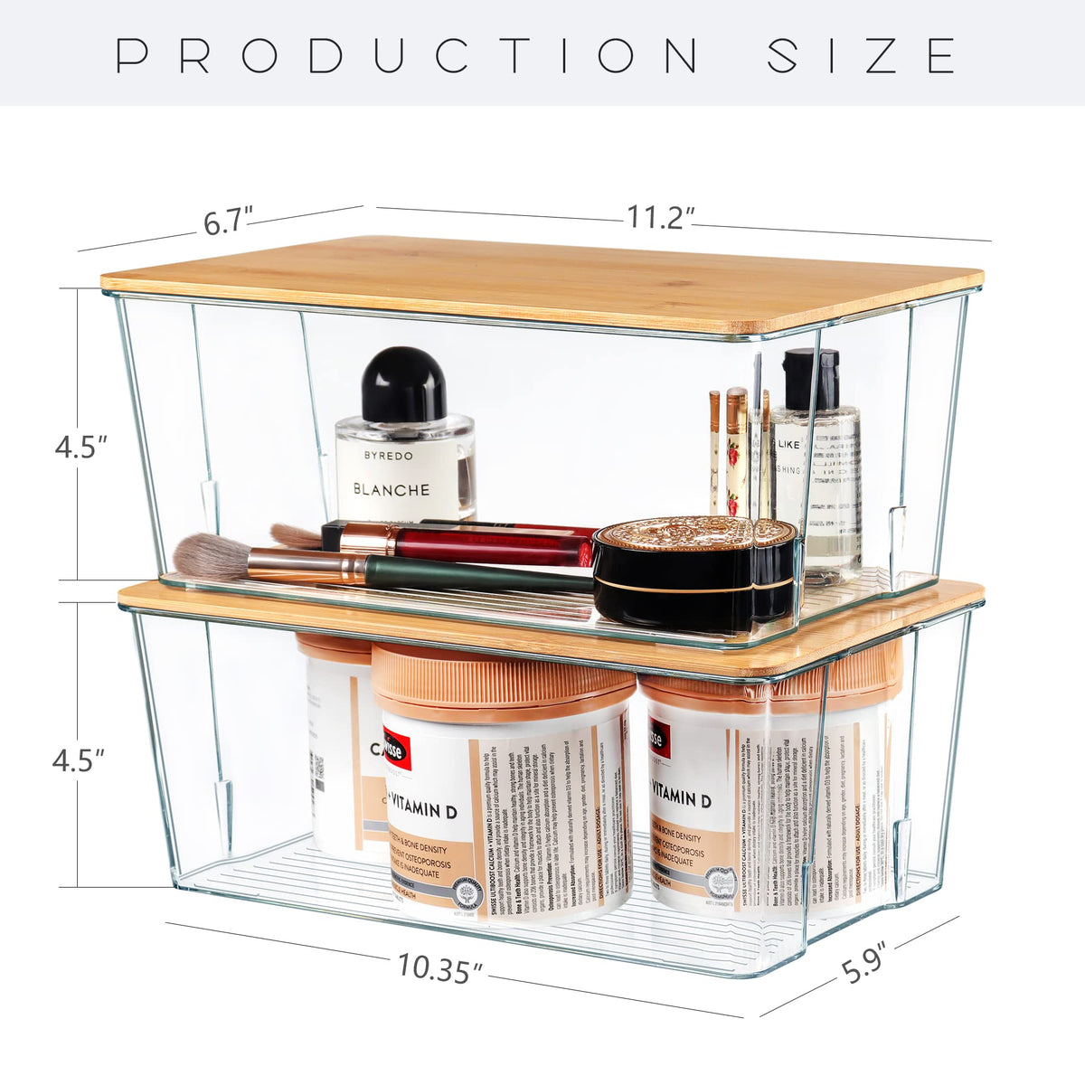 Hudgan kitchen pantry organization bins for easy access