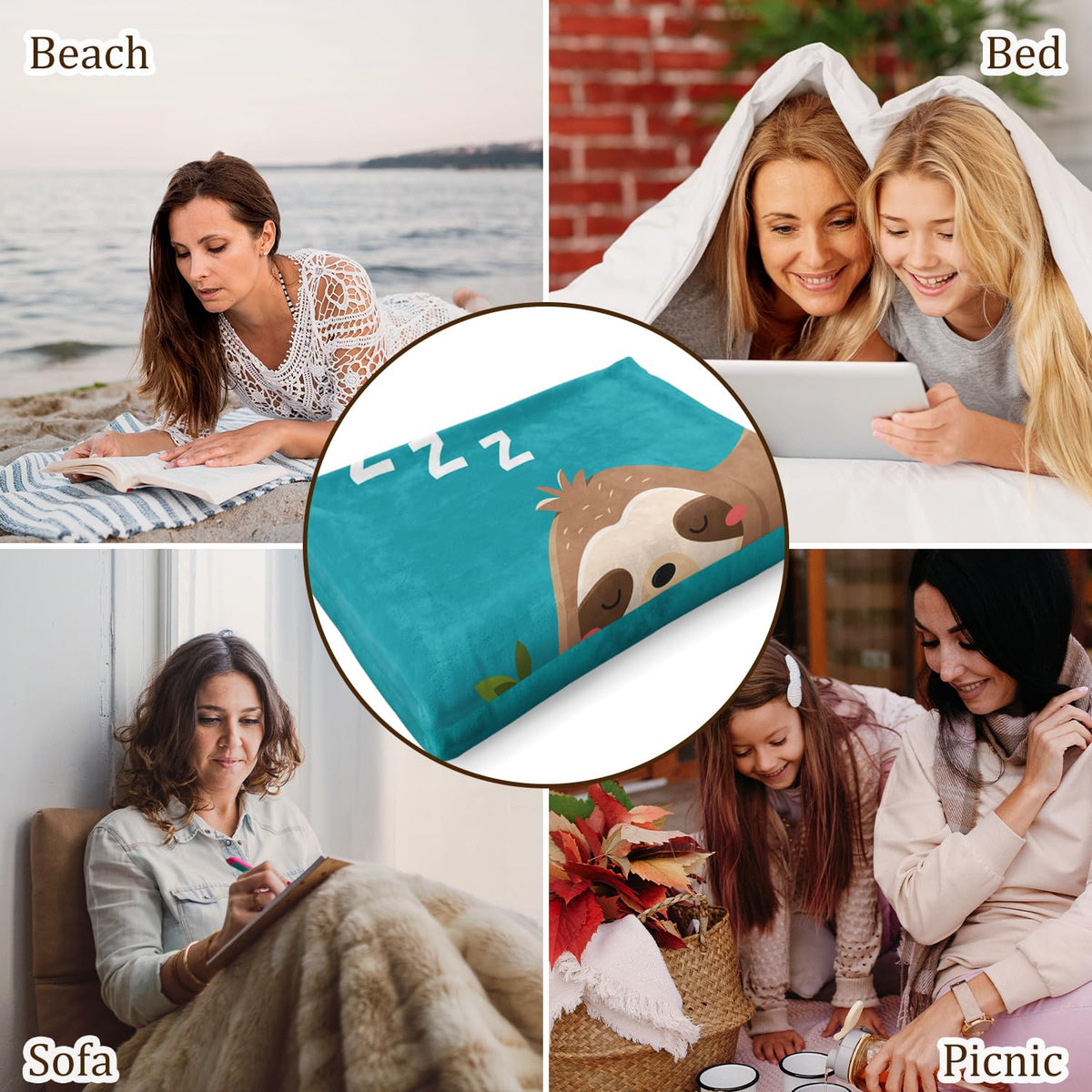 Hudiegify gifting moment shows mom smiling with blanket.