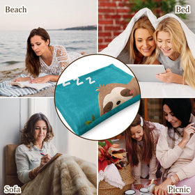 Hudiegify gifting moment shows mom smiling with blanket.