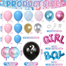 HUFAND 109Pcs balloon set adds vibrant pink and blue color to party
