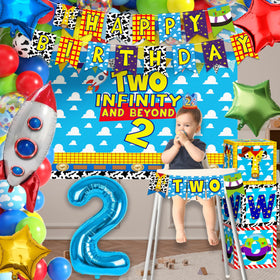 HUFAND 2nd birthday backdrop and tablecloth—easy party setup.