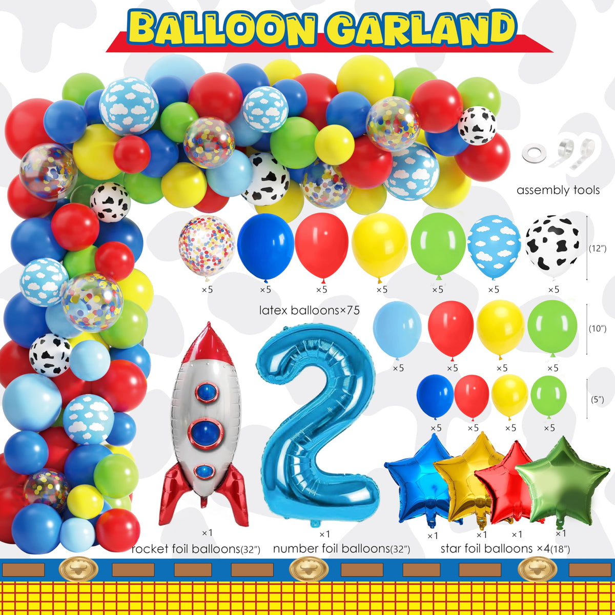 HUFAND Two Infinity Rocket balloon—playful accent for space decor.