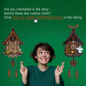 HUGE HAPPINESS cuckoo clock wall art gift-ready packaging for a thoughtful surprise