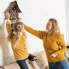HUGE HAPPINESS cuckoo clock wall art night mode saves energy and reduces glow